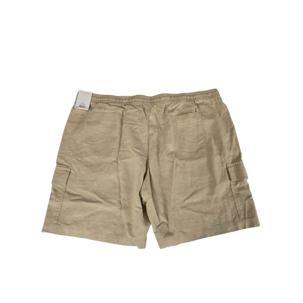 Free Assembly Men's Linen Blend Pull-On Cargo Shorts Plus Size 2XL NWT - Picture 4 of 7